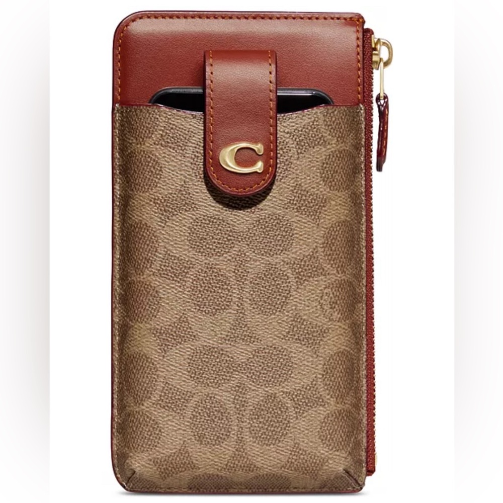 COACH Coated Canvas Signature Essential Phone Wallet NWT